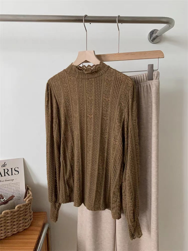 Lace & Vines Layering Shirt (4 Colors)
