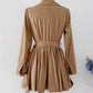Mini Trench Dress (Khaki)