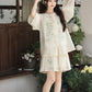 Pear Blossom Round Neck Blouse & Shorts Set (2 Colors)