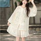 Pear Blossom Round Neck Blouse & Shorts Set (2 Colors)