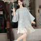 Pear Blossom Round Neck Blouse & Shorts Set (2 Colors)