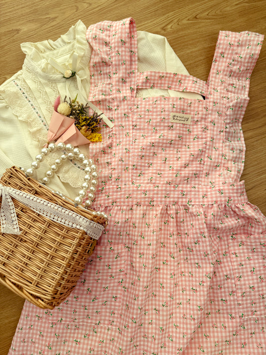 Gingham Floral Apron (2 Colors)