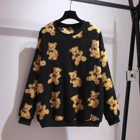 Teddy Bear Fleece Sweater (3 Colors)