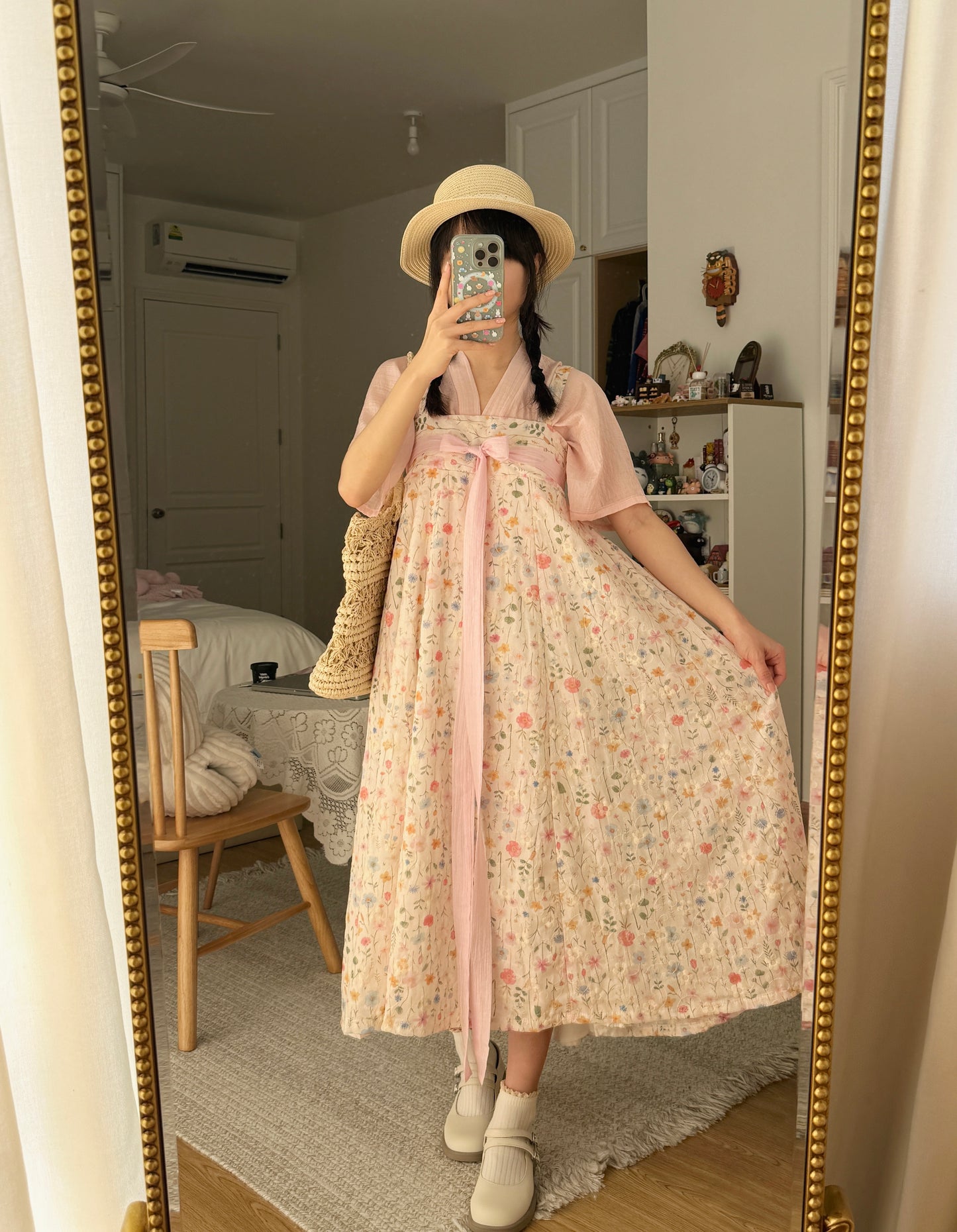 Blooming Flowers Qixiong Dress (2 Colors)