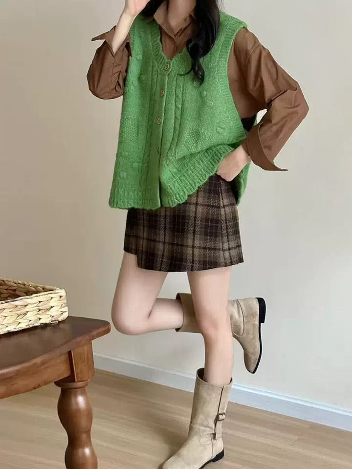 Button Front Knit Vest (5 Colors)