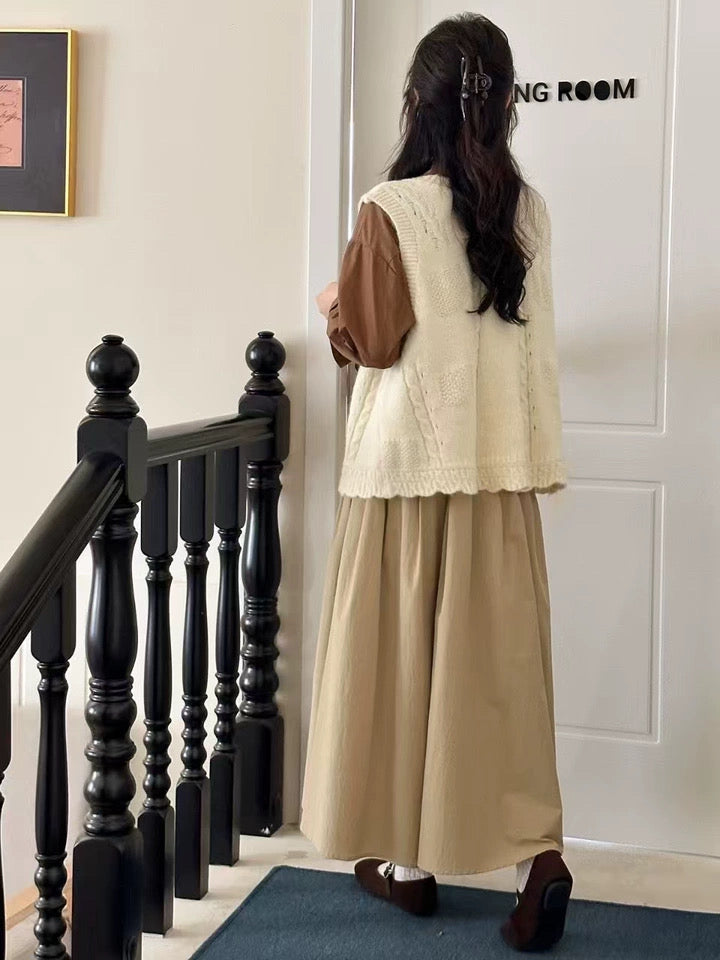 Button Front Knit Vest (5 Colors)