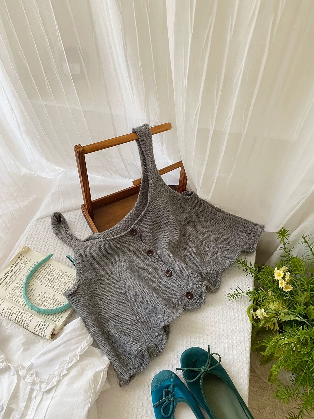 Button Cami Vest (5 Colors)