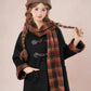Bookshop Plaid Toggle Jacket & Skirt Set (Black)