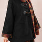 Bookshop Plaid Toggle Jacket & Skirt Set (Black)