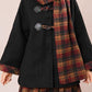Bookshop Plaid Toggle Jacket & Skirt Set (Black)