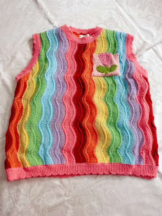 Rainbow Waves Vest (Multicolor)