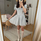 Gingham Rose Mini Dress (2 Colors)