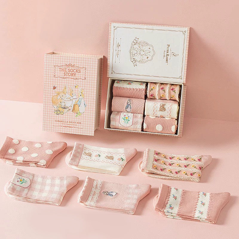 Peter Rabbit Socks Gift Box (Pink)