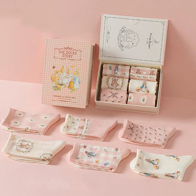 Peter Rabbit Socks Gift Box (Pink)