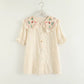 Butterfly Garden Embroidered Blouse (2 Colors)