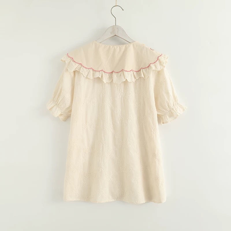 Butterfly Garden Embroidered Blouse (2 Colors)