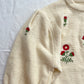 Flower Pop Puff Sleeve Sweater (Cream)