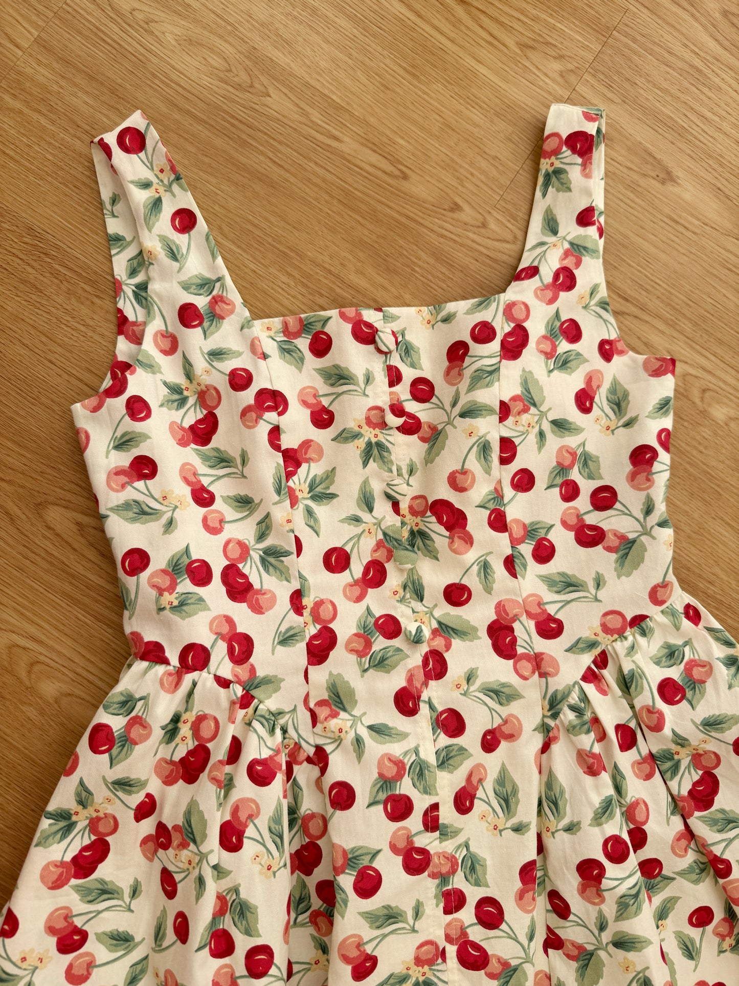 Cherry Jam Mini Dress (White)