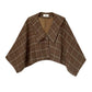 Plaid Capelet (Brown)