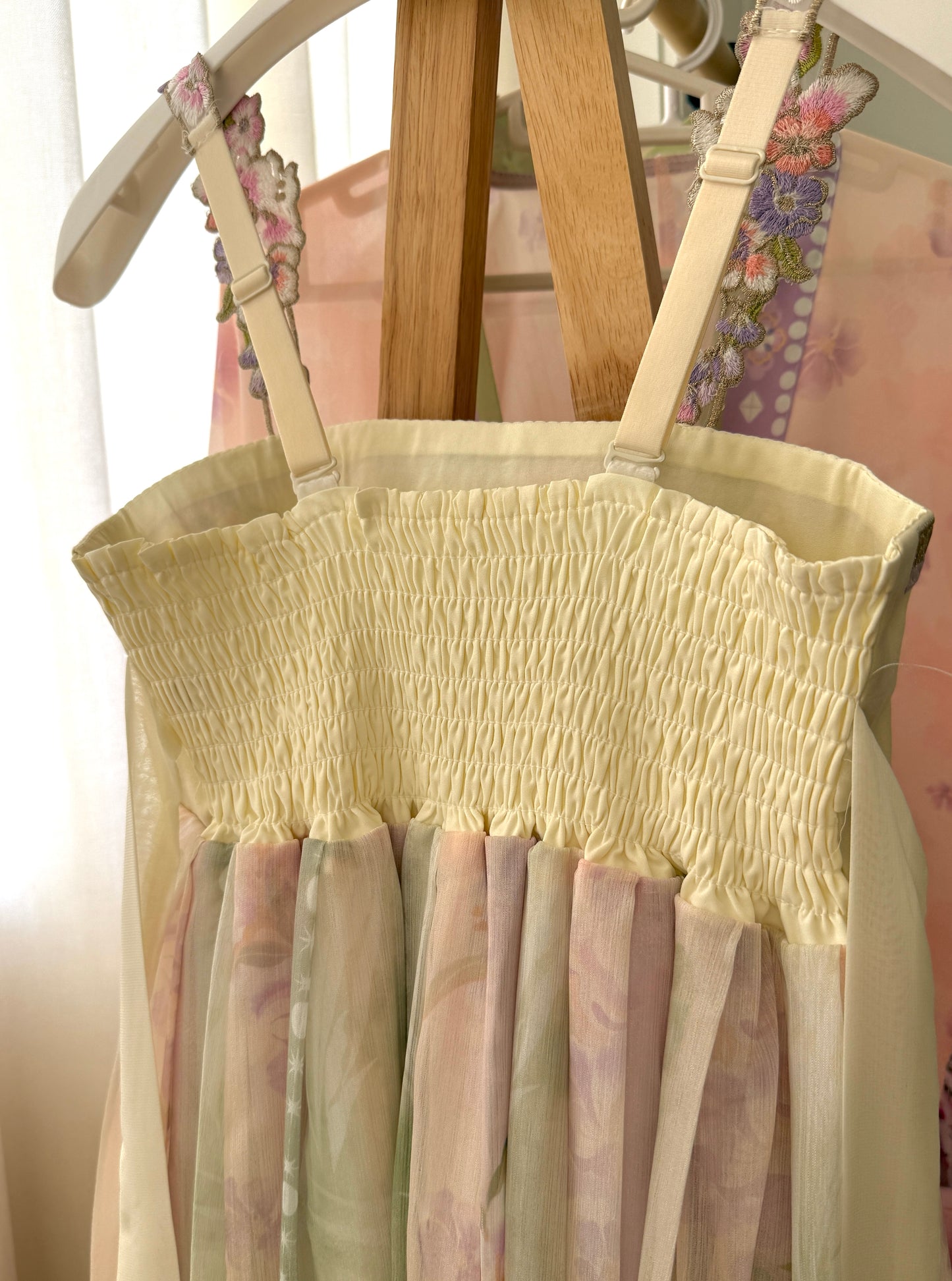 Wisteria Qixiong Ruqun Set (Green/Purple)