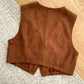 Journalist Suede Waistcoat (Camel)