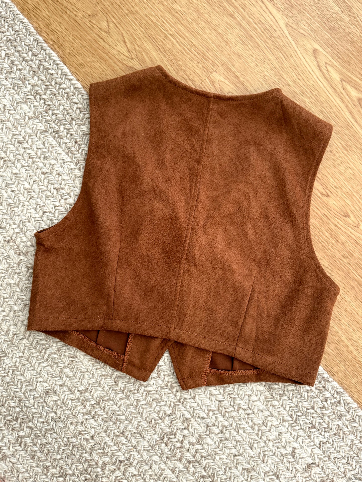 Journalist Suede Waistcoat (Camel)
