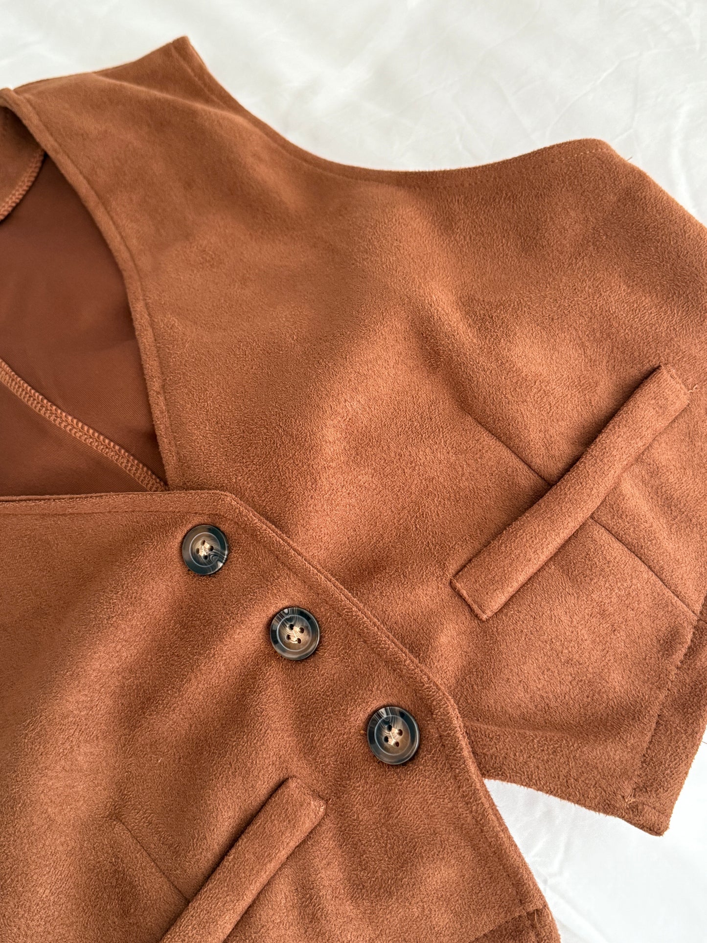 Journalist Suede Waistcoat (Camel)