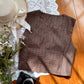 Cinnamon Plaid Waistcoat (Brown)