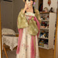 Wildflower Qixiong Famensi Dress Set (Green/White)