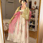 Wildflower Qixiong Famensi Dress Set (Green/White)