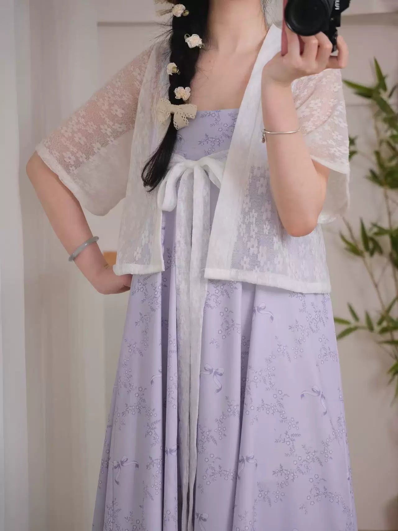 Pastel Bows Qixiong Dress (Purple)