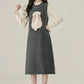 Bunny Tail Sleeveless Sweater Dress (Gray)