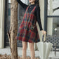 Holly Plaid Mini Dress (Red)