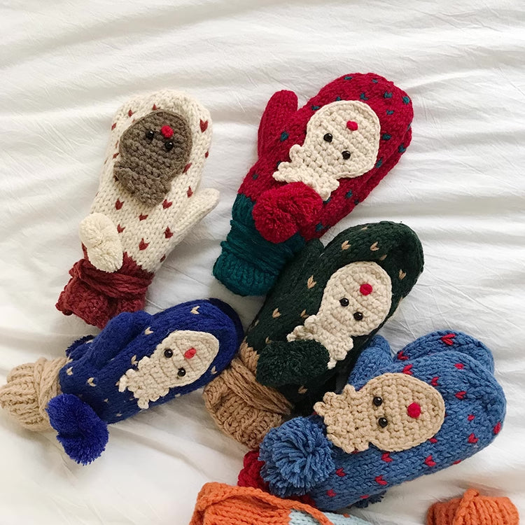 Reindeer Crochet Mittens (10 Colors)