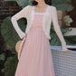Coco Plaid Midi Cami Dress (Pink)