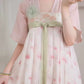 Sweet Rose Qixiong Dress (Pink/White)