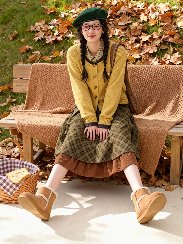 Gingko Flower Cardigan (Yellow)