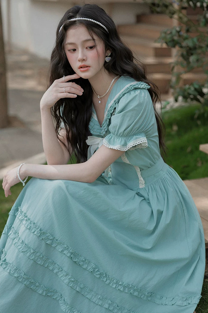 Midsummer Blues Midi Dress (Teal)