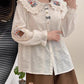 Flower Basket Embroidered Blouse (2 Colors)