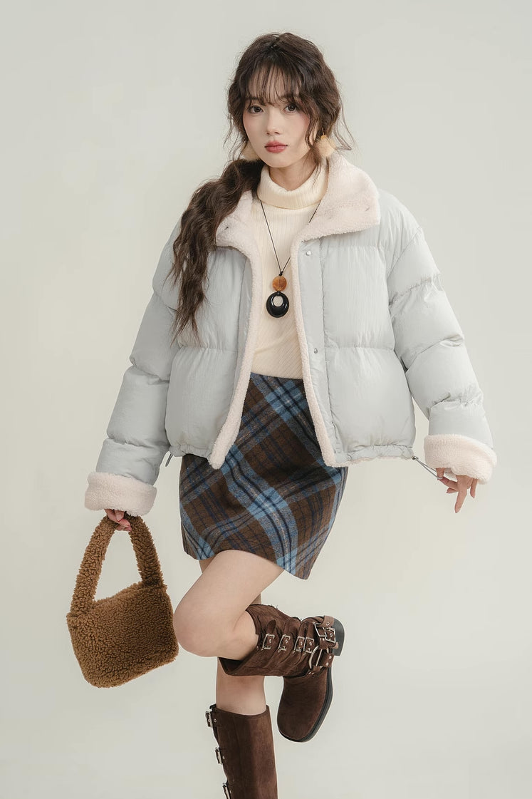 Sherpa Cropped Puffer Jacket (5 Colors)