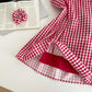 Candy Shop Gingham Mini Dress (Red)