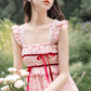 Little Bow Mini Dress (Pink/Red)