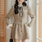 Latte Tweed Mini Dress (Khaki)