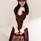 Red Riding Hood Plaid Midi Dress & Capelet (Red)