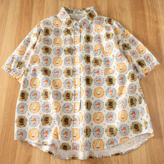 Woodland Frames Blouse (White/Multi)