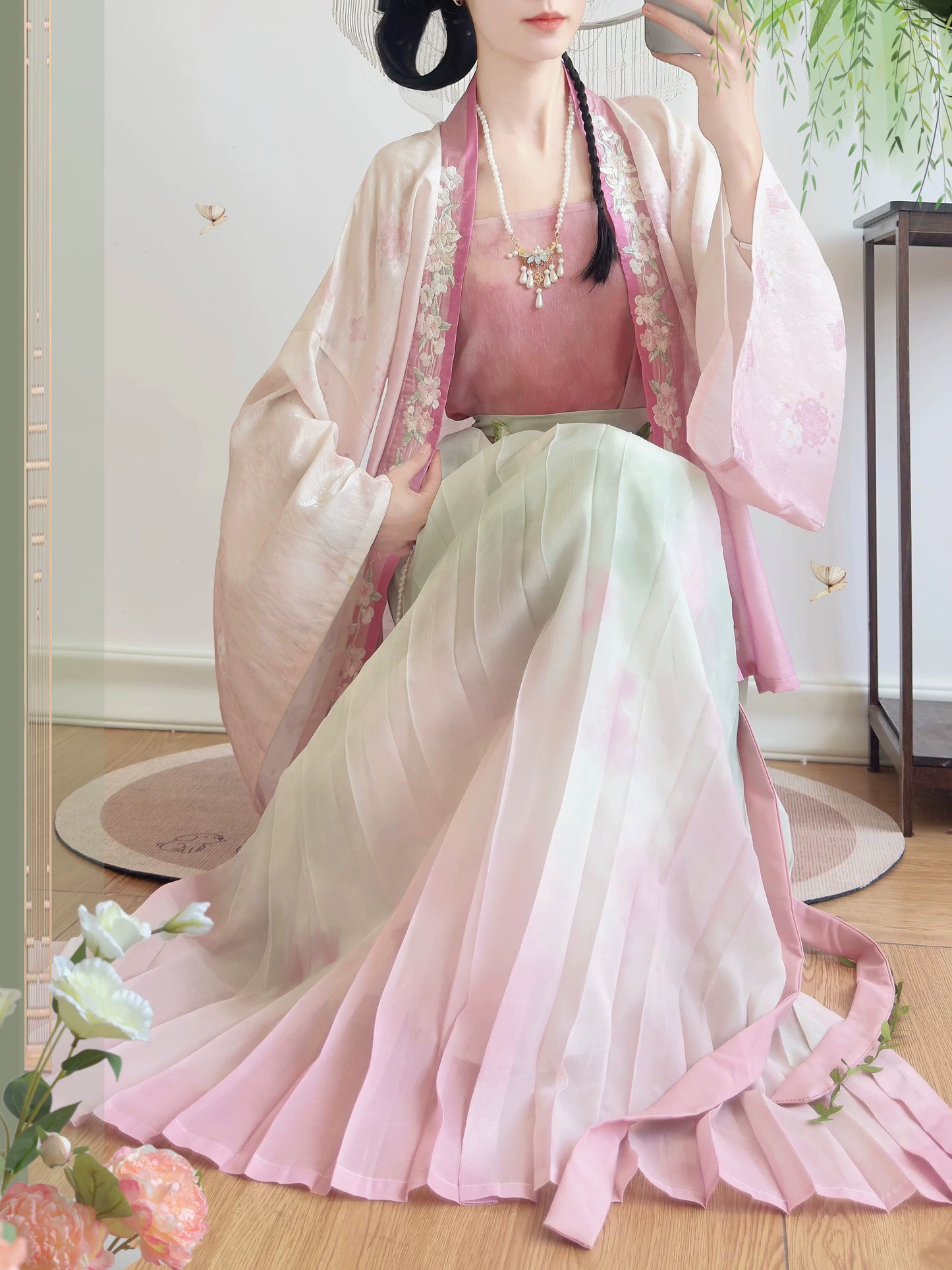 Watercolor Ombre Song Hanfu Set (2 Colors)