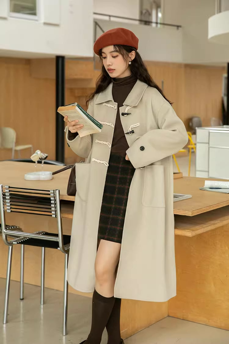 Basic Toggle Button Midi Coat (2 Colors)