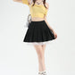 Bow Lace Pleated Mini Skirt (7 Colors)