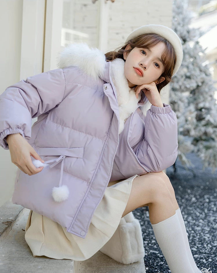 Pom Pom Puffer Jacket (3 Colors)