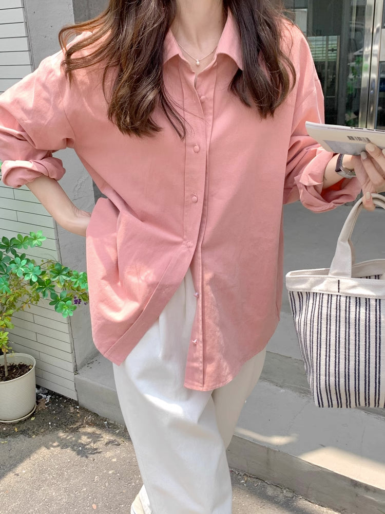 Boyfriend Button Up Shirt (6 Colors)